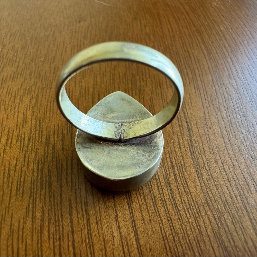 Silver & Turquoise Colored Ring - image 5